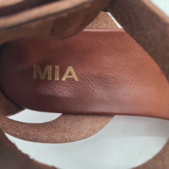 NWOB  MIA Lauri Wedge Sandal Cognac Size 10M - Picture 5 of 8